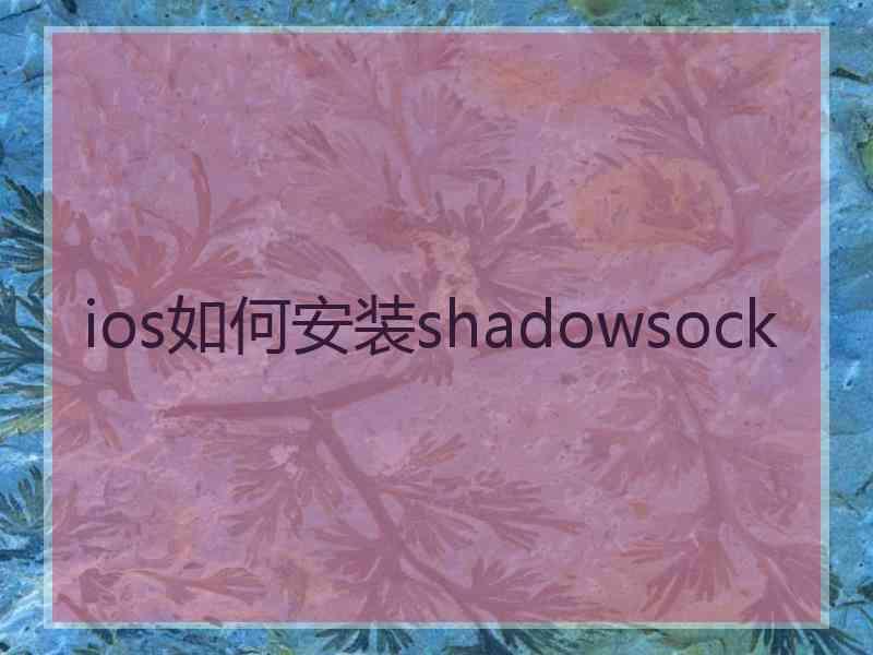 ios如何安装shadowsock