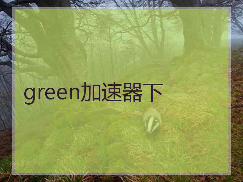 green加速器下