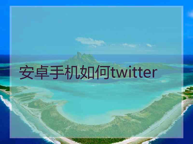 安卓手机如何twitter